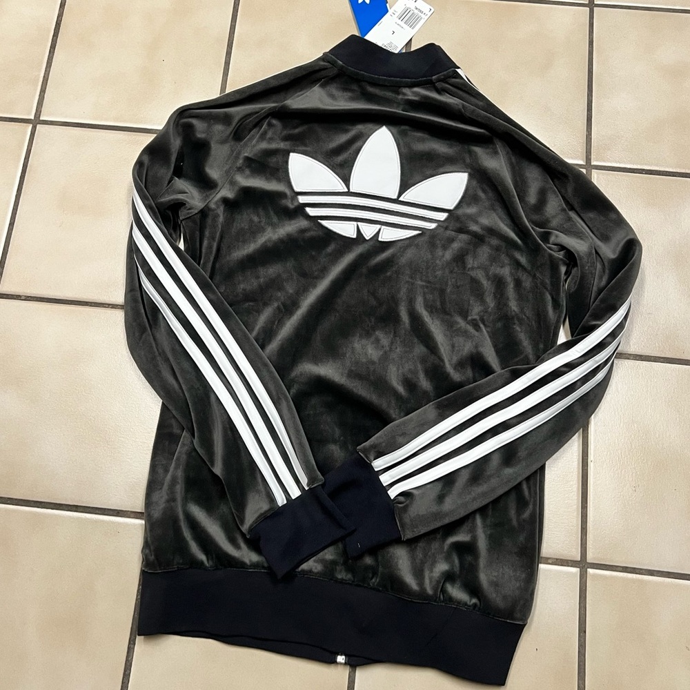NWT Adidas Originals Firebird Velvet Velour Track Jacket